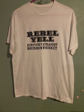 Rebel Yell White Tee with Black Logo